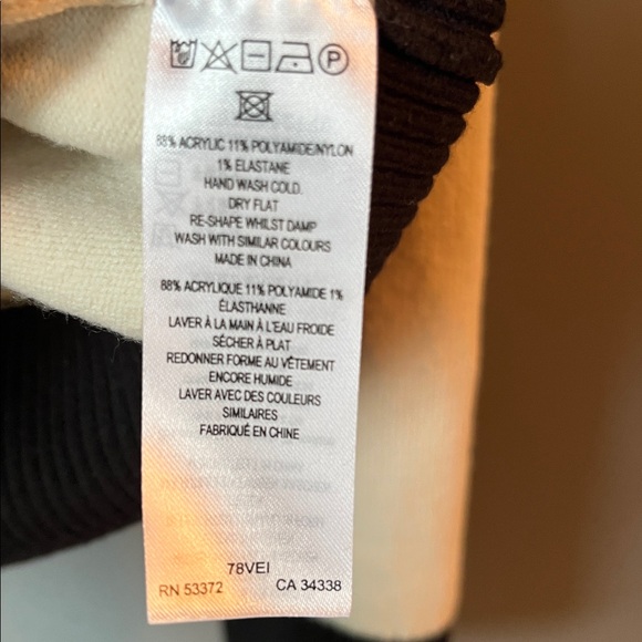 French Connection Cream and Black V-Neck Button Front Cardigan - Picture 4 of 5